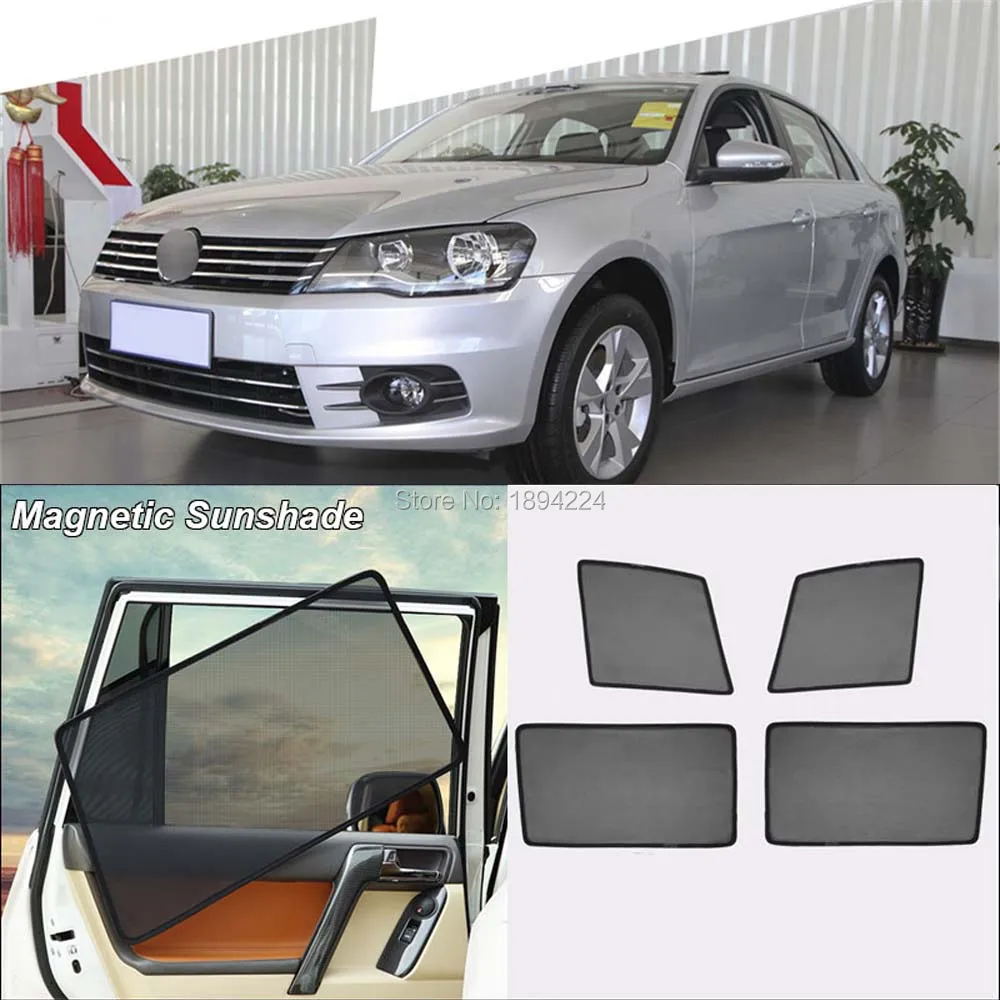 

Car Full Side Windows Magnetic Sun Shade UV Protection Ray Blocking Mesh Visor For VolksWagen Bora 2009-2014