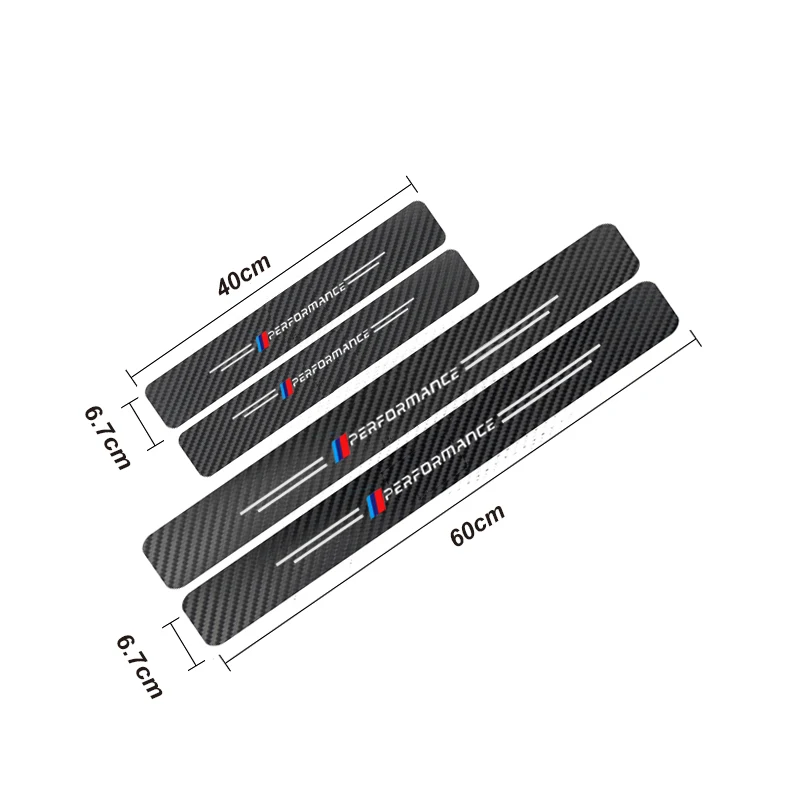 

4pcs Carbon fiber power performance M car door sticker for bmw E34 E36 E60 E90 E46 E39 E70 F10 F20 F30 X5 X6 X1