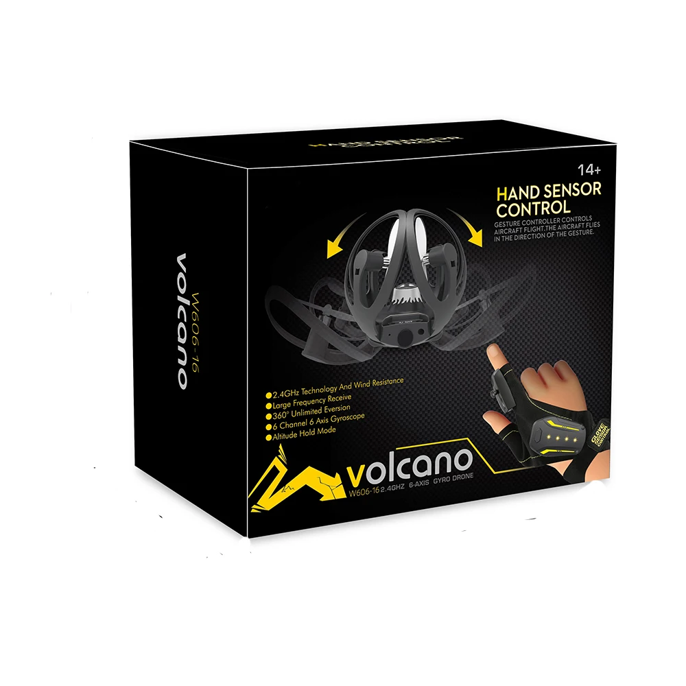 No Camera Retail Box RC дроны W606-16 2,4G перчатка движение складной селфи Летающая камера Дроны с камерой HD Квадрокоптер игрушки - Цвет: No Camera Retail Box