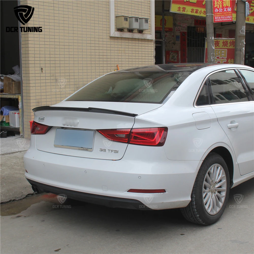 Спойлер для Audi A3 2014 2015 2016-UP 8V УГЛЕРОДНЫЙ спойлер задний багажник загрузки a3 8v