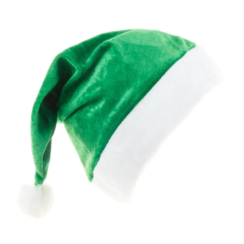 

Christmas Hat Santa Hat Xmas Holiday Cap for Adult Kid Unisex Velvet Comfort for New Year Festive Holiday Party Supplies