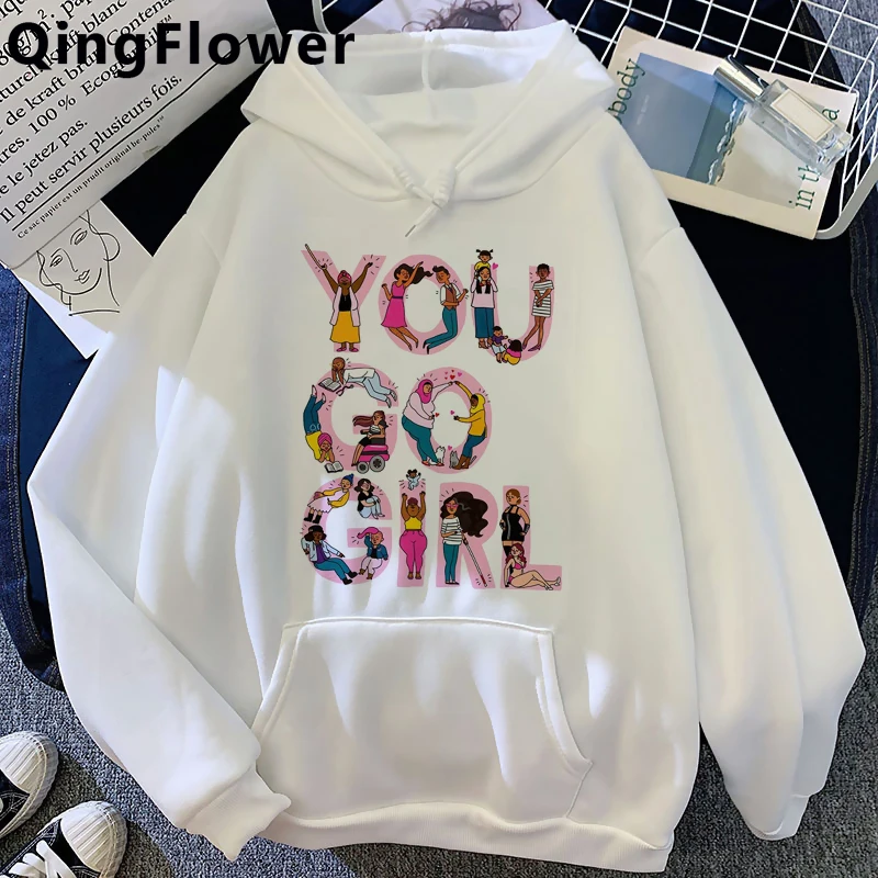 

Feminist Fenimism Girl Power Grl Pwr hoodies women graphic plus size Ulzzang y2k aesthetic female hoddies harajuku hip hop