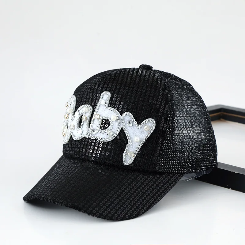 Детские стильные шляпы для папы Черная бейсбольная Регулируемая Кепка в стиле