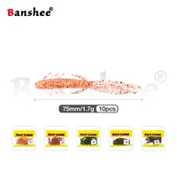 banshee perfect soft baits fishing lures 75mm 1 7g worm texas rig craw lure for fishing bass pike easy shiner silicone bait set