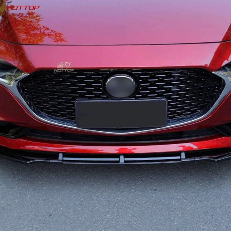Ярко черный Комплект переднего бампера для губ спойлер 2020 Mazda 3 Sedan Axela Внешние