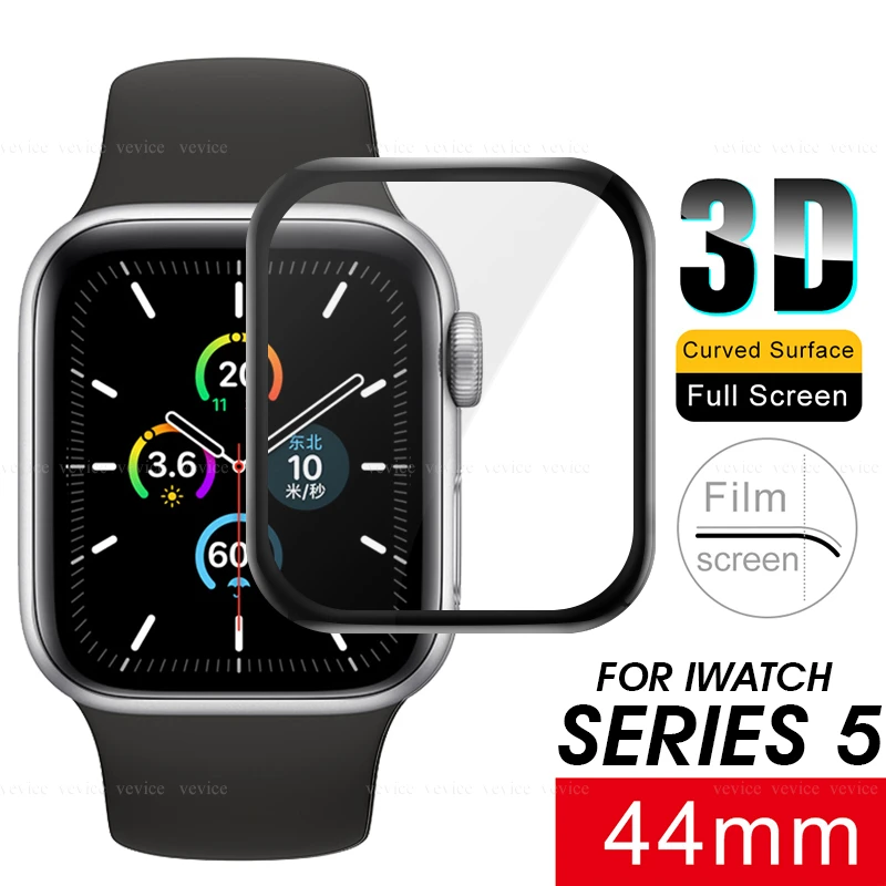 Изогнутый 3D полный экран композитный утолщенный гидрогель для Apple, который 5 Защитная крышка экрана 40 44 мм Гидрогелевая пленка не стекло - Цвет: 44mm