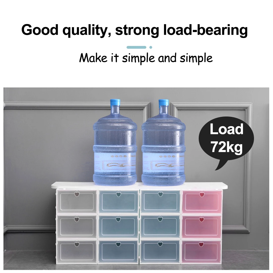 

6/10pcs Storage Shoe Boxes Superimposed Combination Shoe Cabinet Transparent Shoe Box Thickened Dustproof Shoes Organizer Box