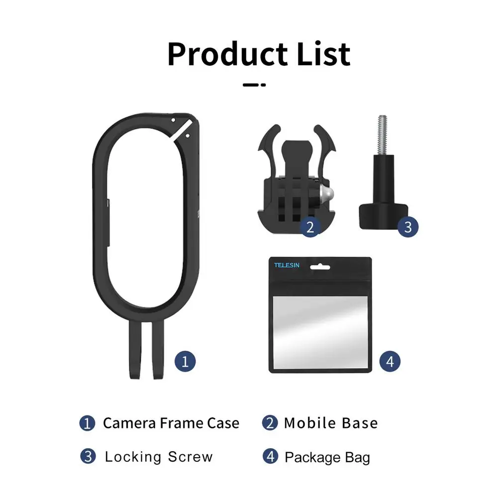 

Insta 360 Go 2 Protective Frame Mount 1/4 Thread Adapter Angle Quick Release Bracket Accessories ForInsta360 GO2 Camera Accesso