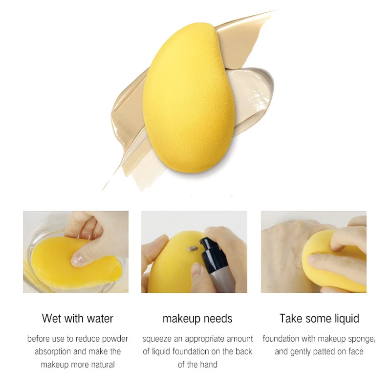 

Makeup Cosmetic Puff Foundation Powder Blend Sponge Smooth Professional Women Make Up Sponge Puff Multi Shape Bigger in Water