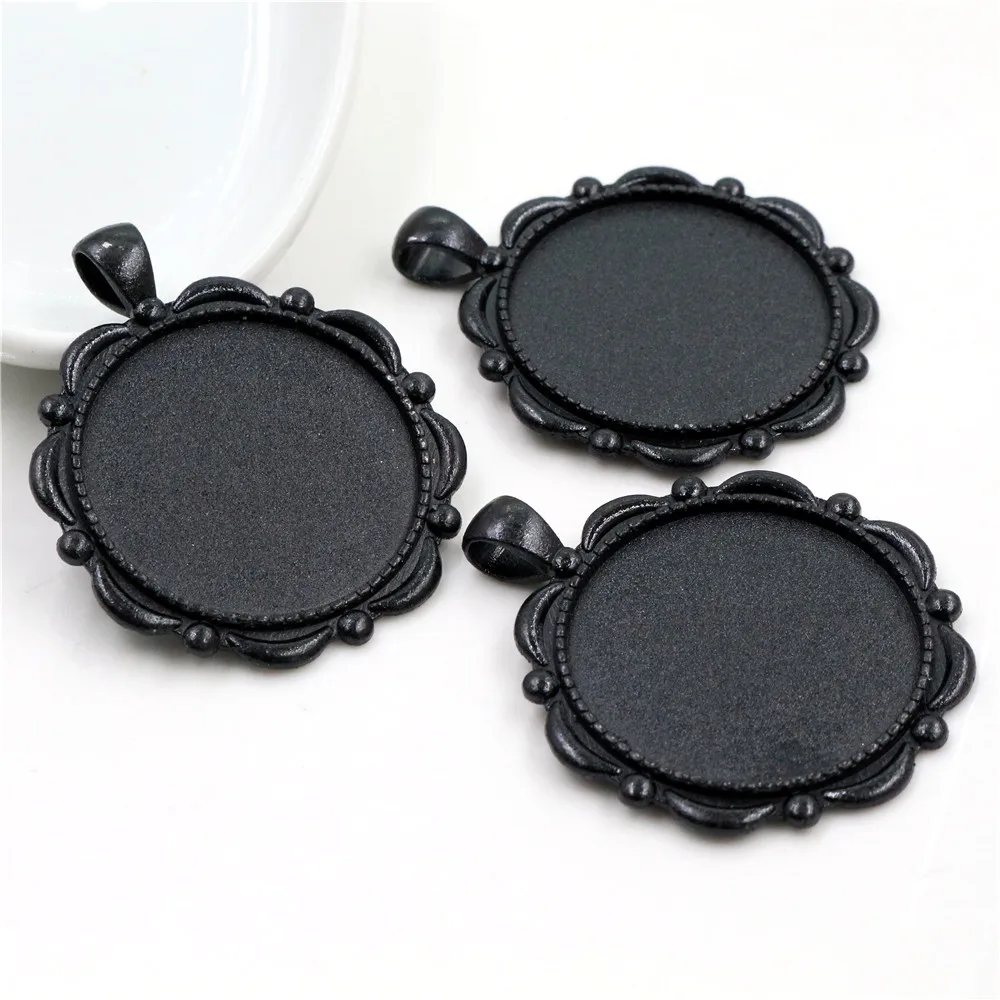 5 шт 30 мм Внутренний размер черный и античный посеребренный бронзовое покрытие