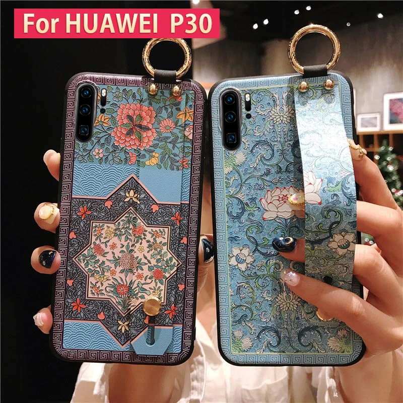 Ремешок на запястье Мягкий ТПУ чехол для телефона huawei P20 P30 Pro Lite Honor 10 20 mate 30 Nova 3i 5i 2s