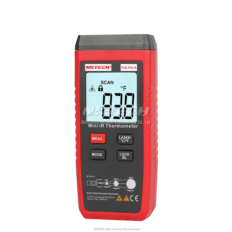 Цифровой инфракрасный термометр NKTECH NK306A Мини ЖК тестер 35 ~ 300/ 31 572F ИК измеритель