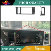 carbon fiber color center control navigation frame panel cover fit for toyota sienna 2015 2016 2017 2018 2019 2020 accessories