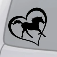 horse heart vinyl decal sticker car window bumper wall notebook love symbol pony 4 x 4