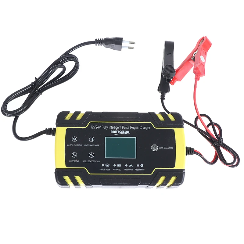 

LCD 12V-24V 8A Full Automatic Car Battery Charger Power Pulse Repair Chargers