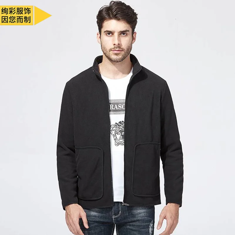 

Solid color class uniform polar fleece unisex non-removable sports gray sweater wholesale printed LOGO