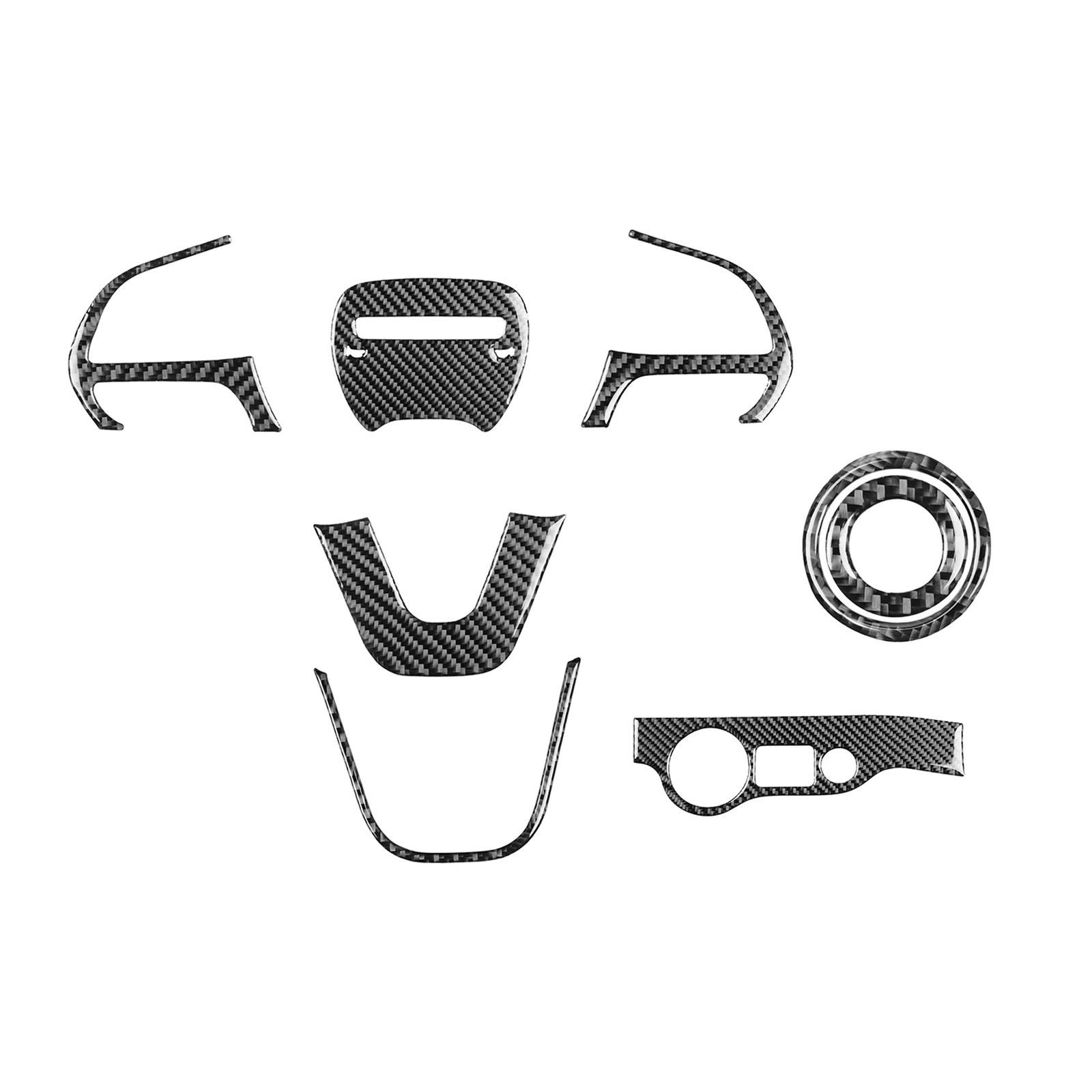 

Car Carbon Fiber Steering Wheel Trim Sticker for Dodge Challenger 2015-2020