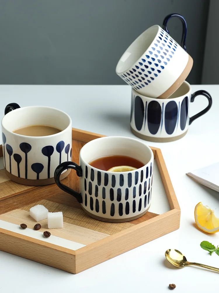 

Японская Ретро фотокружка как современная чашка для латте чашка для послеобеденного цветка чая чашка для завтрака молока чашка для пары ча...