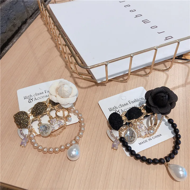 Роскошная Жемчужная Брошь CC ювелирное изделие цветы Камелия отворот булавки No 5