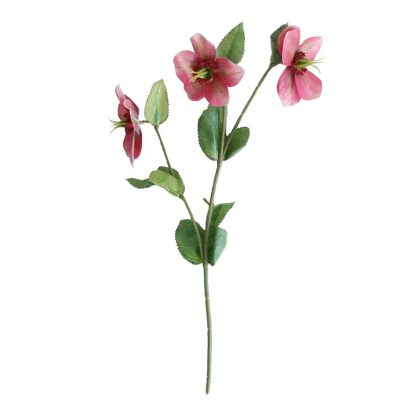 

3D Single Christmas Simulation Rose Flower Wedding DIY Home Hotel Bedroom Party Office Wedding Table Decoration Fall Decor
