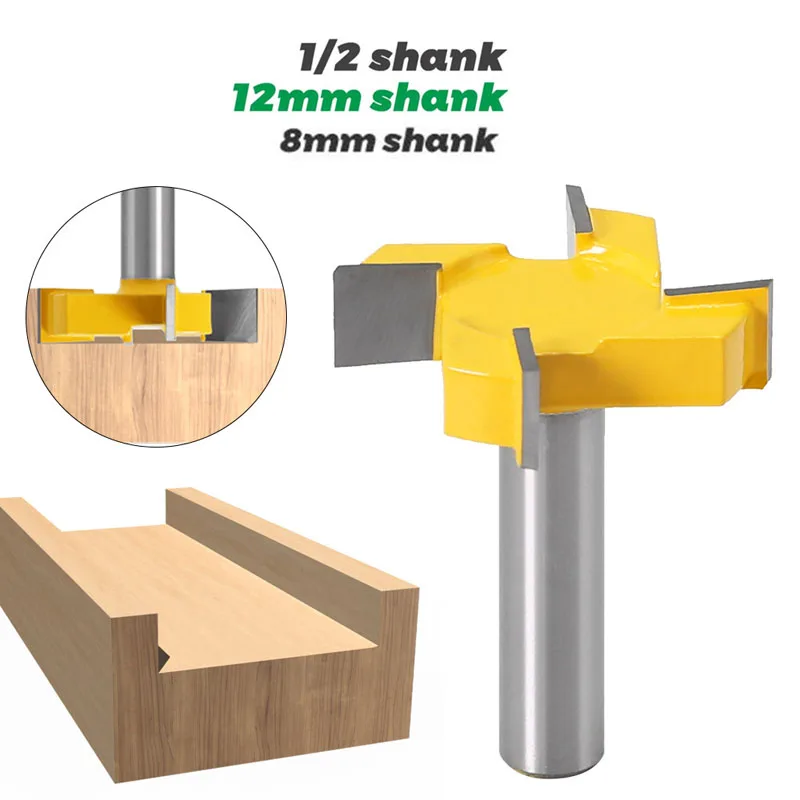 1 шт. 8 мм/12 7 мм хвостовик Т образный шарнирный и прорезной резак четырехканальный