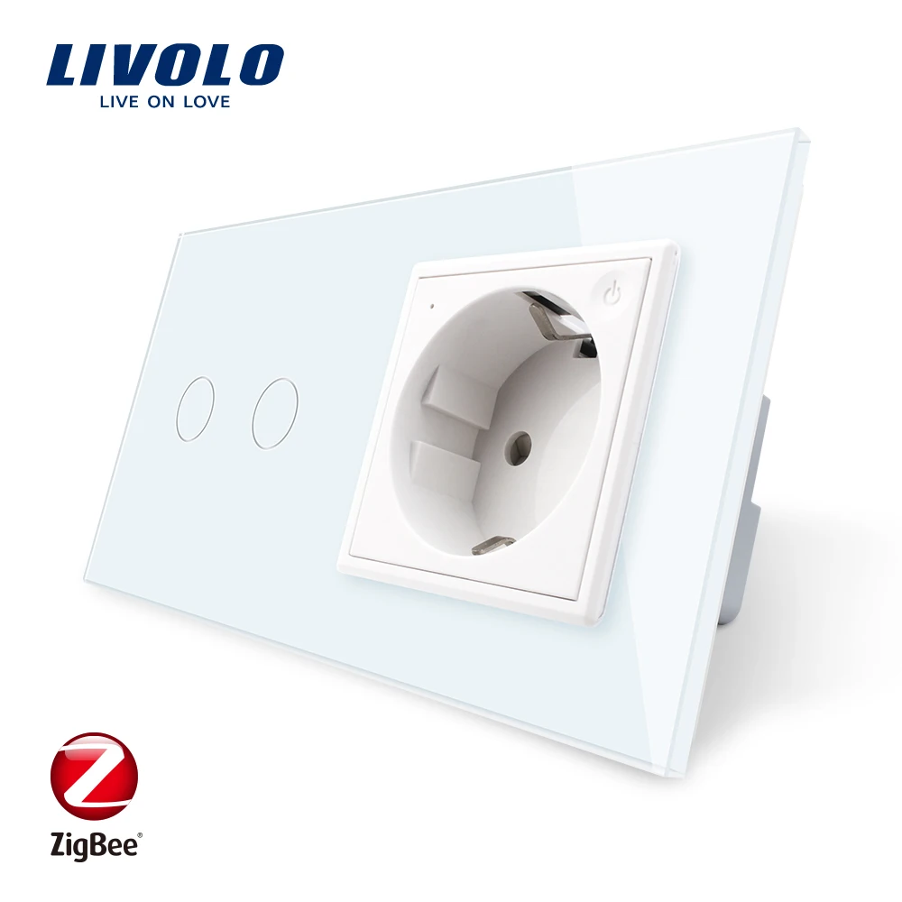 Livolo/Стандартный Новый интеллектуальная беспроводная (Wi-Fi) 16A Мощность гнездо с One