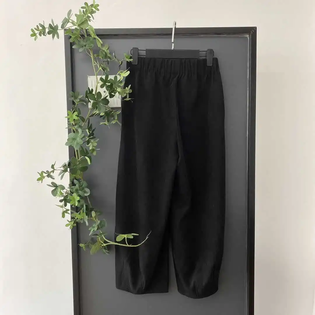 Женские брюки ретро саржа крутые красивые тонкие эластичные талии крупным