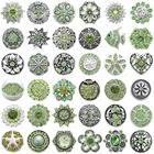 5 шт.лот, лидер продаж, ювелирные кнопки с зелеными хрустальными стразами, цветами, сердцем, металлические кнопки 18 мм, для браслетов сделай сам