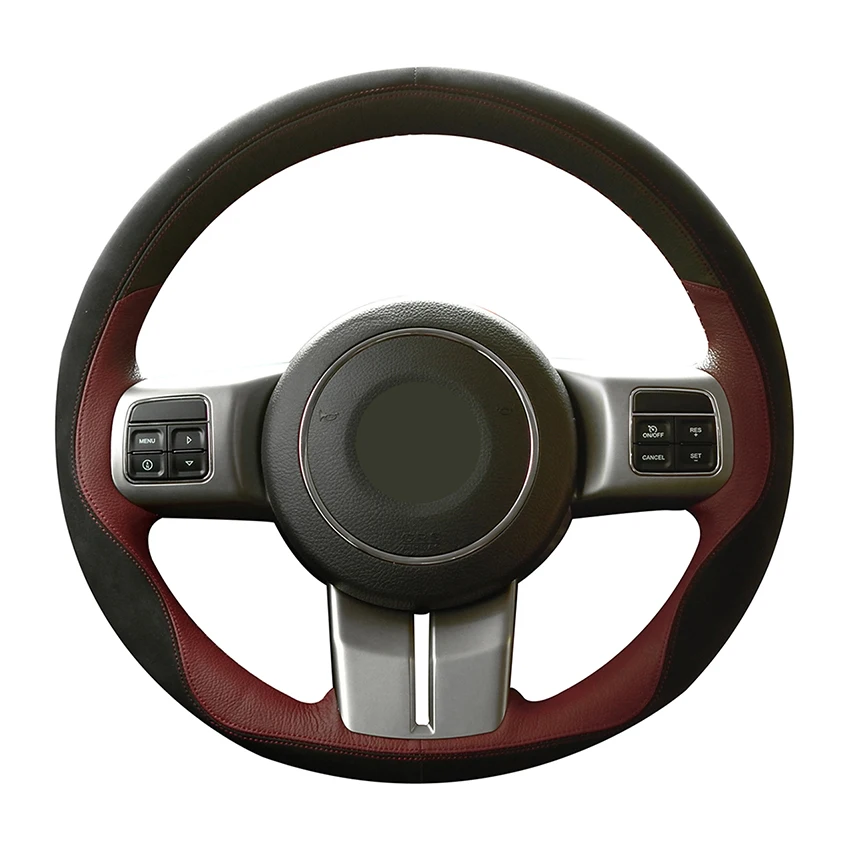 Прошитый вручную черный замшевый винно-красный кожаный Противоскользящий чехол