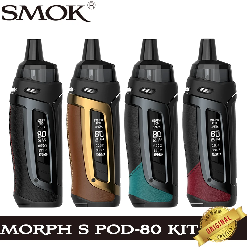 Оригинальный SMOK Morph S Pod 80 Вт POD Vape 5 мл LP2 картридж подходит для катушки электронная