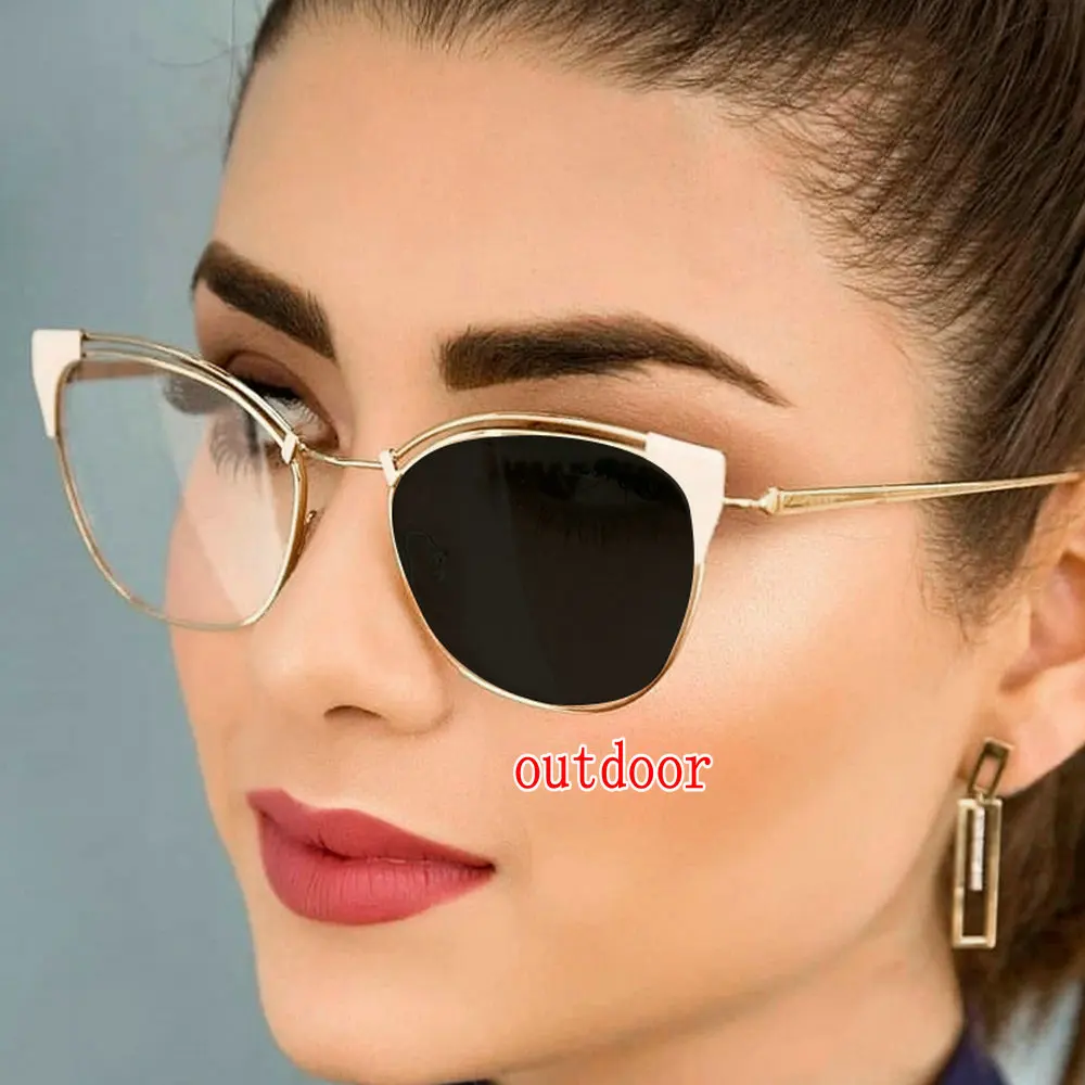 2020 новые негабаритные женские фотохромные очки по рецепту Хамелеон для