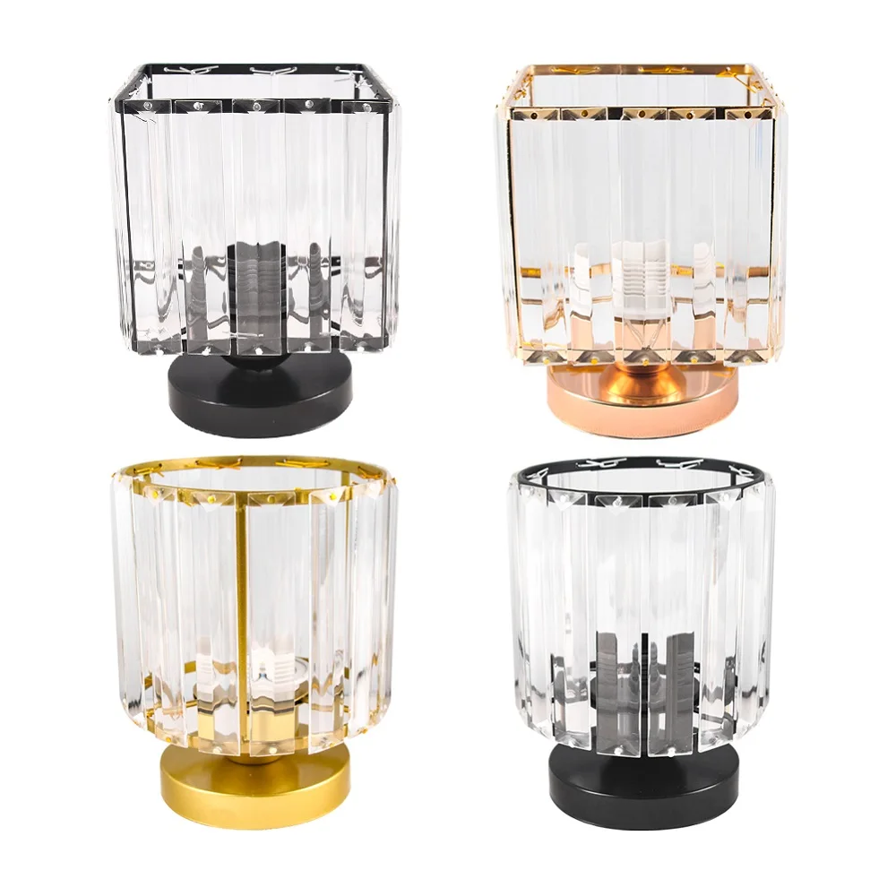 

Ceiling Lights Crystal Lampshade Balck Gold Plafonnier Living Room Bedroom Round Square Decorative Ceiling Lamp E27 with Bulb