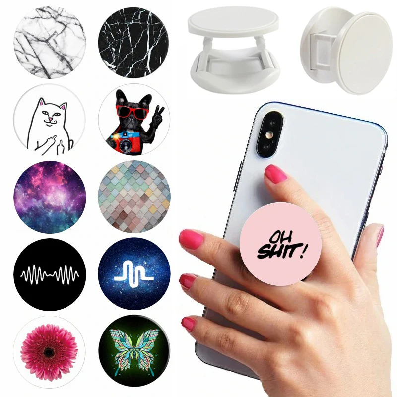 

Hot Black White Marble Nimble Mobile Phone Holder Попсокет Finger Grip Stand Nimble Pocket Socket For Phones and Tablets