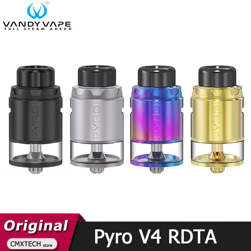 Оригинальная электронная сигарета Vandy Vape Pyro V4 RDTA Tank 5M fit Triple Fused Clapton Coil VandyVape L