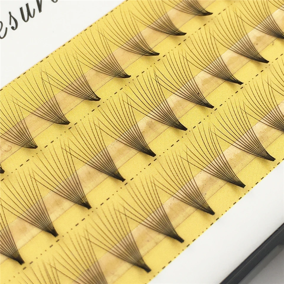 60 шт./лот предварительно изготовленные объемные веера Индивидуальные ресницы