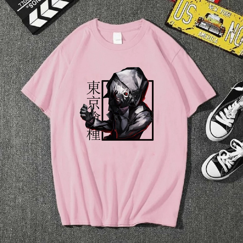 

Tokyo Ghoul T-shirt Anime Harajuku Streetwear Round Neck Casual Uniex