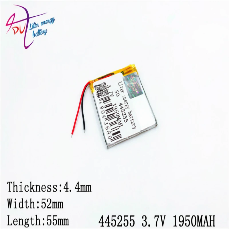 

Литровый аккумулятор полимерный литиевый 445255 3,7 V 1950MAH 405055 электронные продукты MP4 MP5 GPS DVD