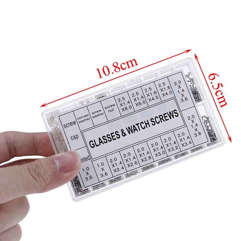 

Universal 1000pcs/set Micro Glasses Sunglass Watch Screws Spectacles Nuts Screwdriver Repair Kits Tool Box