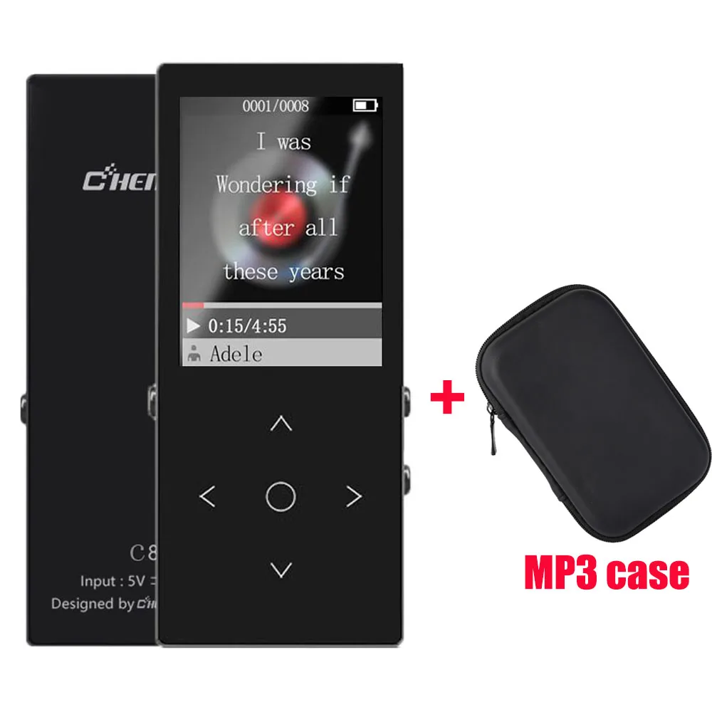 C8-MP3-Case 16 Гб MP4 плеер с Bluetooth 1,8 дюймов HD экран сенсорная кнопка MP3 плеер без потерь HiFi звук аудио музыкальный плеер с fm-радио - Цвет: C8-MP3-Case
