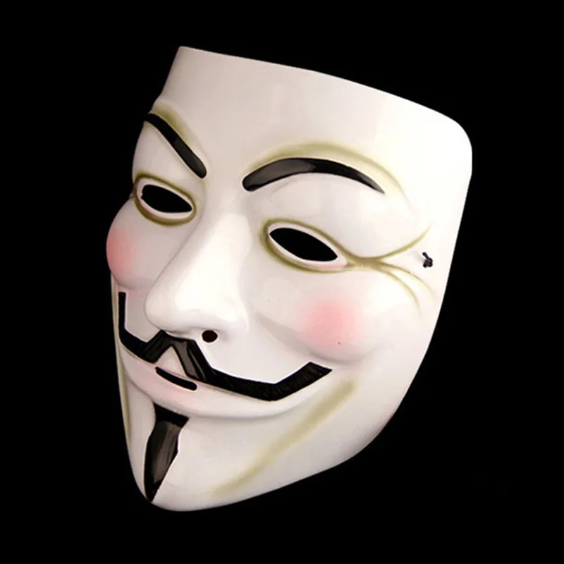 Белый/Золотой/Серебряный/Желтый V Vendetta Маскарадная маска на Хэллоуин одежда для