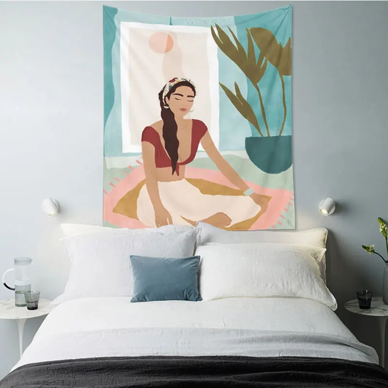 Тропический гобелен настенный Декор для дома портретный принт ткань на стену