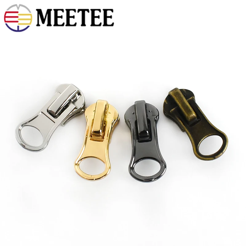 Meetee 20/50pcs 5# Zipper Silder for Metal Zippers Head Puller DIY Bag Jacket Zip Slider Clothes Zips Repair Fitting | Дом и сад