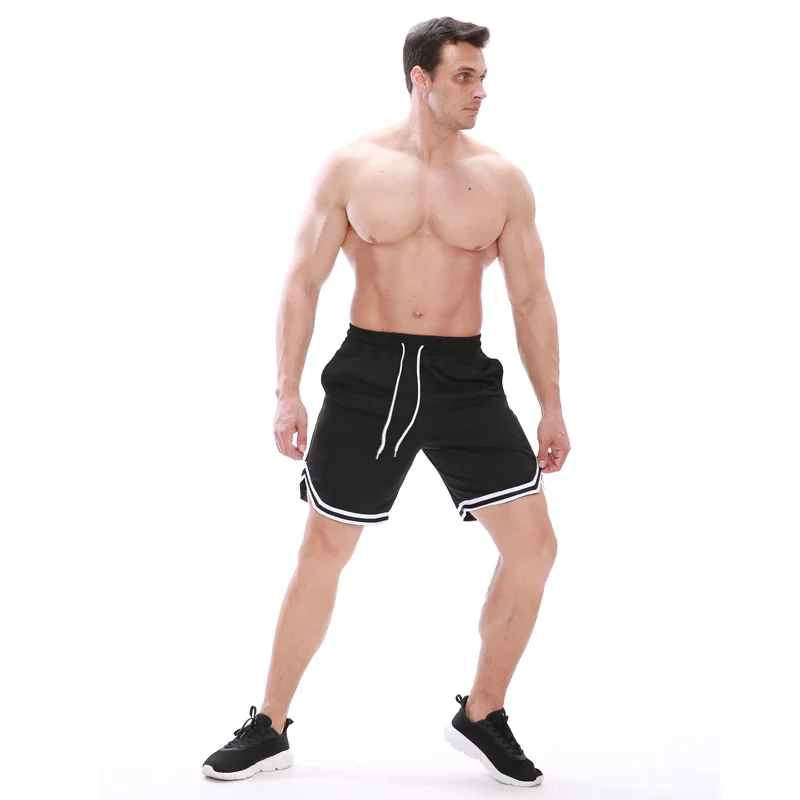 

2021New Men Breathable Light Mesh Sportswear Fitness Bodybuilding Shorts Men Summer Fitness Workout Male Jogger Beach Short Pant
