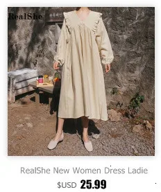 RealShe, женские платья, v-образный вырез, половина рукава, пуговицы, оборки, женское макси платье, весна, повседневное, модное, одноцветное, женское платье, элегантное