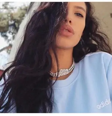 

Iced Out Custom Name Plate Necklace Hip Hop Cuban Link Chain Women Men Rapper Bling 5a Cz DIY Jewelry Unique Gift High Quality