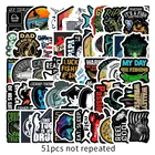 51 шт с мультяшной рыбкой; Ботинки в рыбацком стиле рыбалка граффити Автомобильная наклейка из ПВХ Забавный Авто Наклейка для укладки наклейки для укладки волос, съёмные наклейки