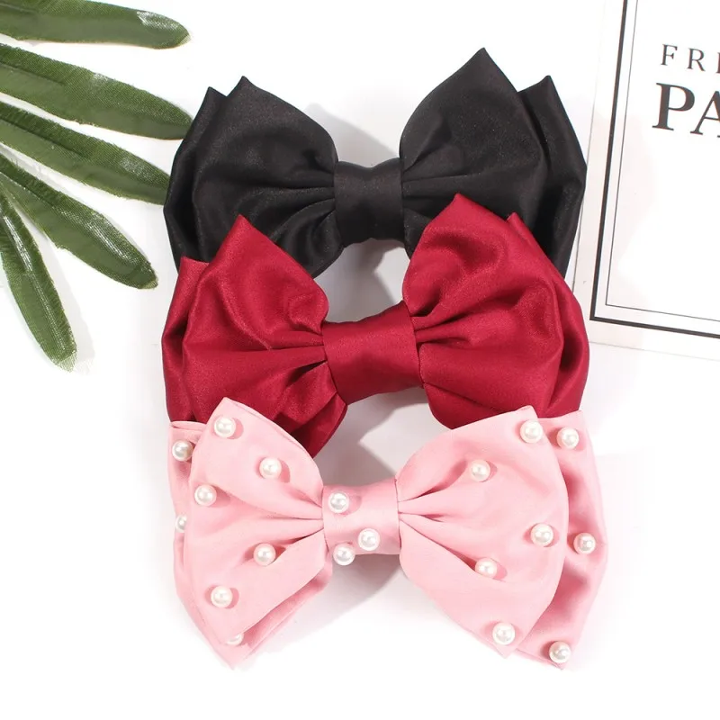 Модные заколки для волос с бантиком ZA женские Украшения элегантные однотонные