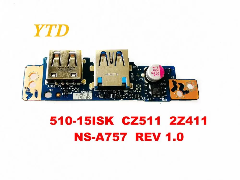 Оригинальная USB плата для Lenovo 510 15ISK CZ511 2Z411 NS A757 REV 1 0 проверенная хорошая