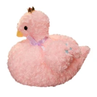 1pc 3040cm dreamy crown swan plush toys for girls lovely staffed soft animal doll for baby children gift