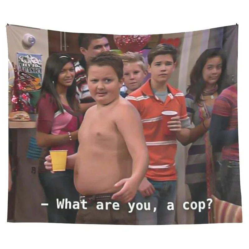 

Gibby What Are You A Cop Tapestry Hanging Decor Home Decoration for Wall Mural Living Bedroom Room Party Backdrop